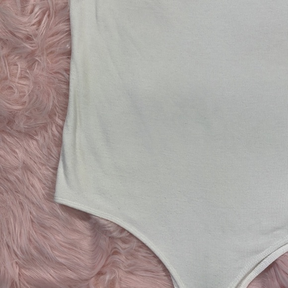 ATM Anthony Thomas Melillo White Ribbed One Shoulder Bodysuit - Picture 8 of 10